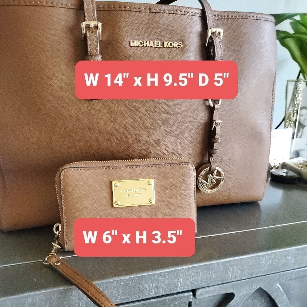 Michael Kors brown tote bag with wallet - Picture 8 of 11